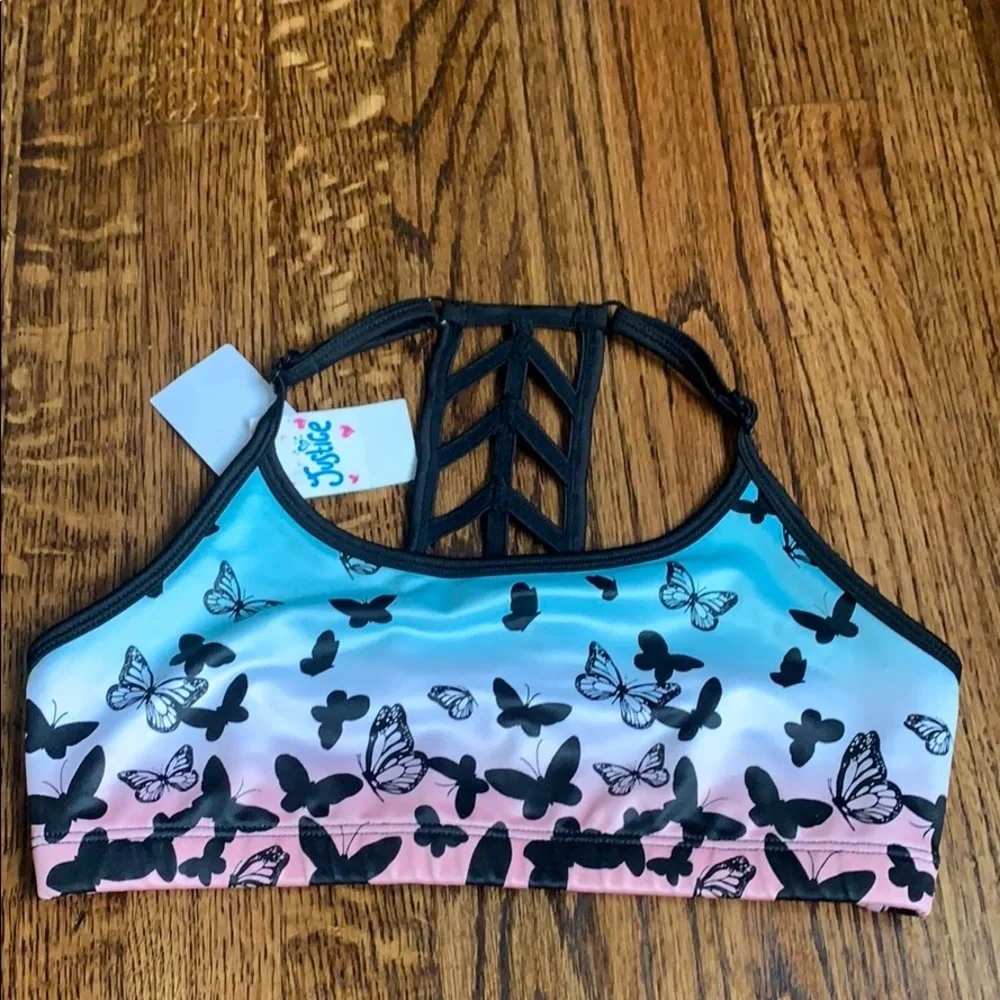 Justice sport bras